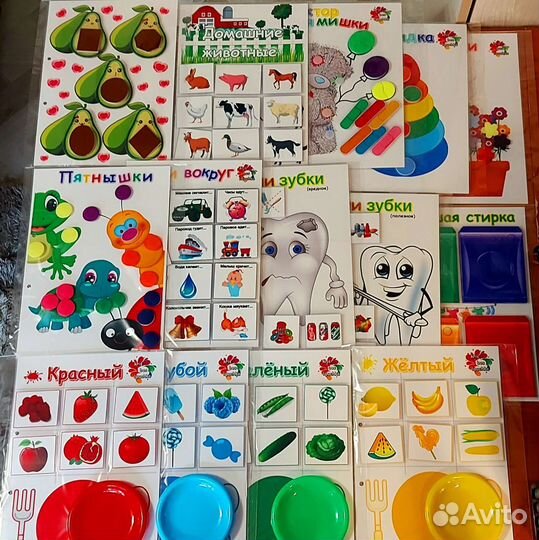 Развивающие книги на липучках