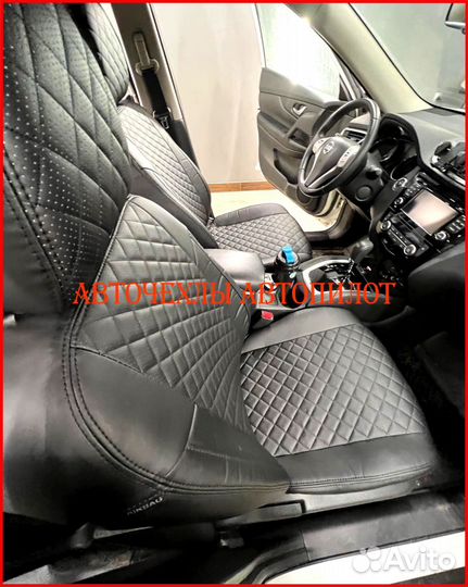 Чехлы Автопилот Nissan Sentra из экокожи чёрные