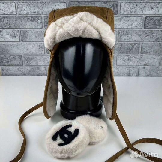 Шапка Ушанка Chanel premium