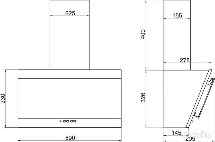 Каминная вытяжка Elikor Титан 60П-430-К3Д белый (1