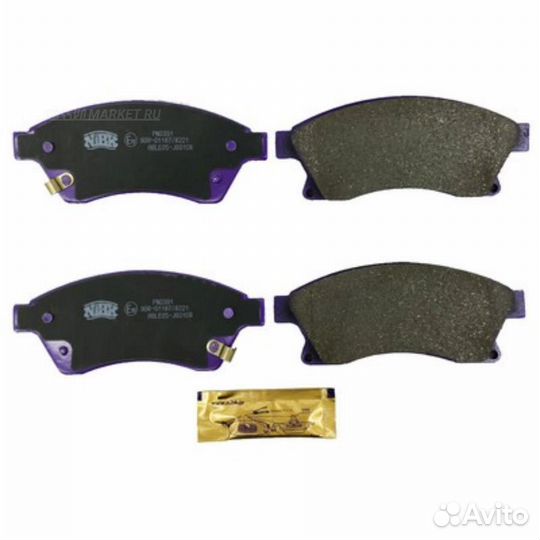 Nibk PN0391 Колодки тормозные дисковые перед