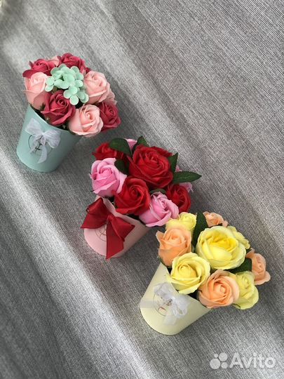 Букет из мыльных роз - подарок 8 марта 14 февраля