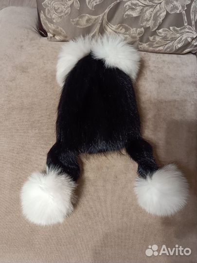 Шапка из нутрии детская