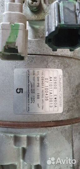 Компрессор кондиционера Nissan Almera KG11 MR20