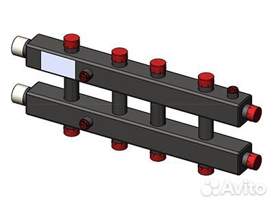 Гидравлический коллектор Zota горизонтальный, 5 контуров, до 70кВт