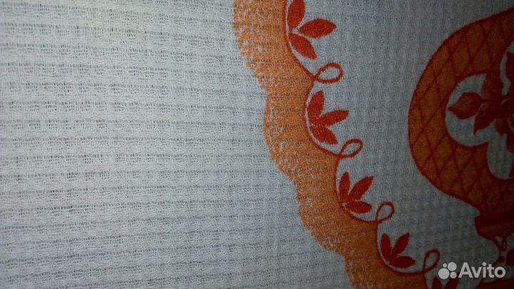 Ткань хлопок вафельная полотенце с каймой СССР