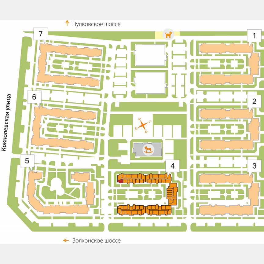 1-к. квартира, 40,8 м², 4/5 эт.