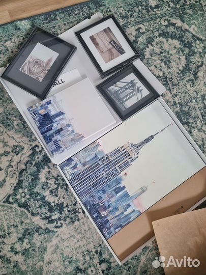 Набор картин (5 шт.) икеа Рамхэлла