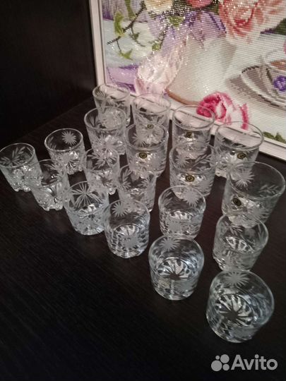 Стаканы Гусь хрустальный