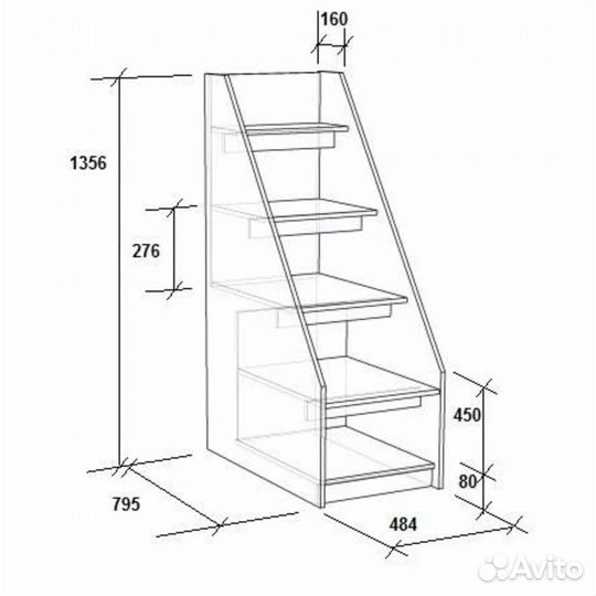 Кровать Чердак с рабочим местом + лестница комод