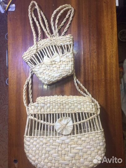 Винтажные летним сумочки (комплект)