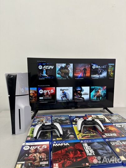 Sony Playstation 5 slim с дисководом+112 игр