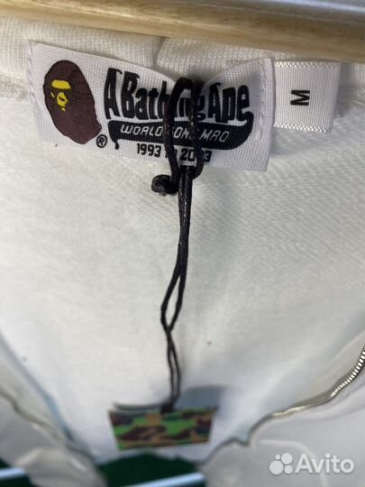 Зип Худи Bape белая