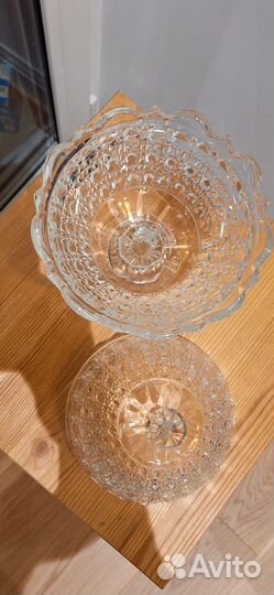 Хрустальная конфетница с крышкой СССР