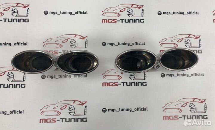 Насадки на выхлоп стиль C63 C-Class W204 AMG