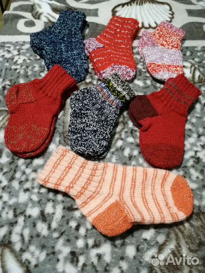 Тёплые вязаные носки для детей и взрослых