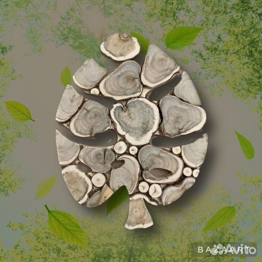 Подставка под горячее панно из можжевельника