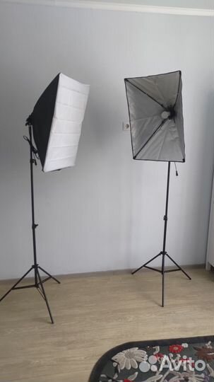 Софтбокс постоянный свет на 1 лампу + штатив 2 м
