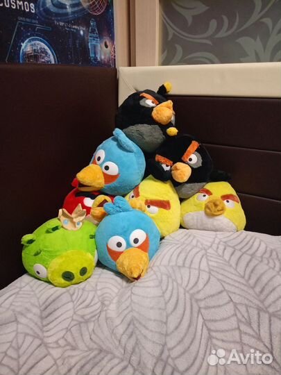 Пакетом Angry Birds игрушки мягкие