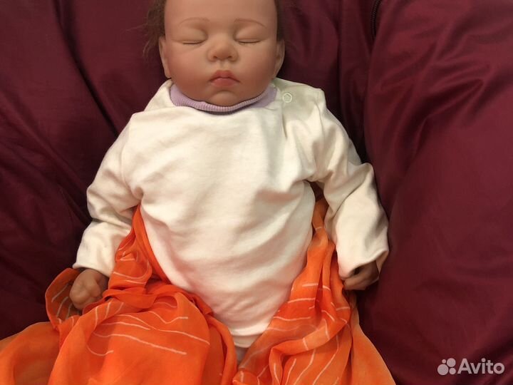 Кукла Реборн девочка с волосами