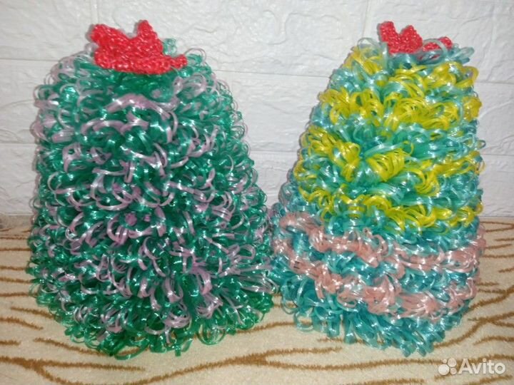 Вязаные игрушки ручной работы, мочалки именные