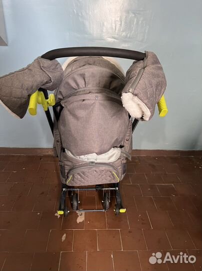 Детские санки-коляска с колёсами