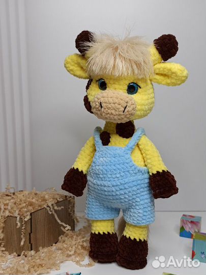 Жираф вязаный. Игрушка