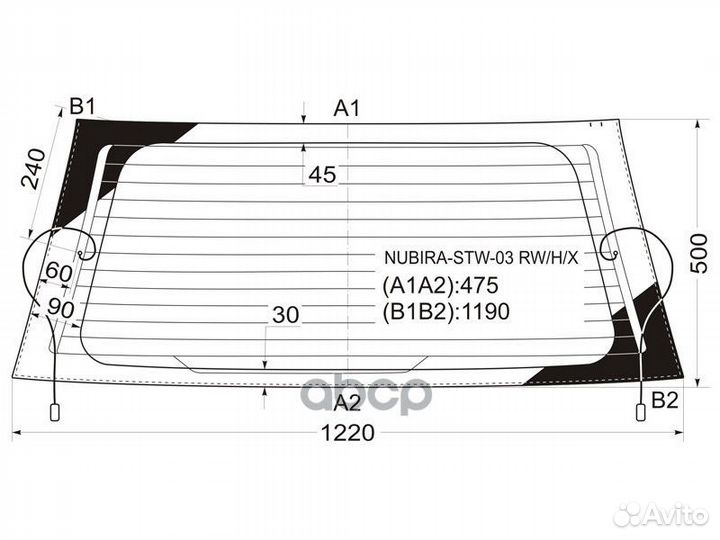 Стекло заднее с обогревом chevrolet lacetti /DA