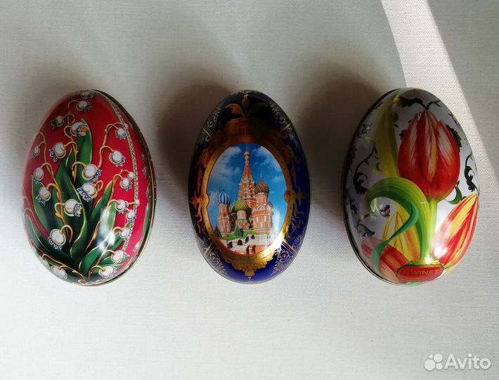 Жестяные банки коробочки из-под чая kwinst 3 шт