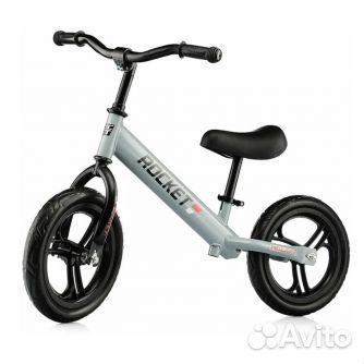 Беговел детский 12 Rocket, серый и темно-зеленый