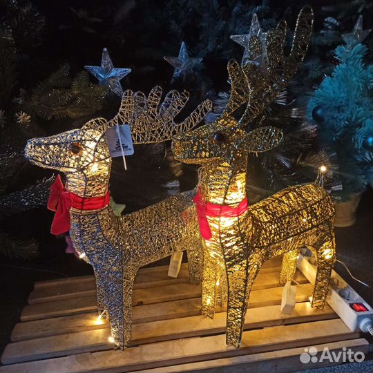 Новогодний олень фигура новогодняя