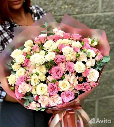 Кустовые розы Букет цветов Доставка Ижевск