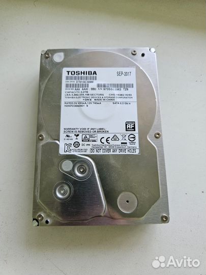 Жесткий диск Toshiba 3 TB