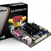 Мат. плата itx Asrock ad2550b+Atom2550 +4 gb