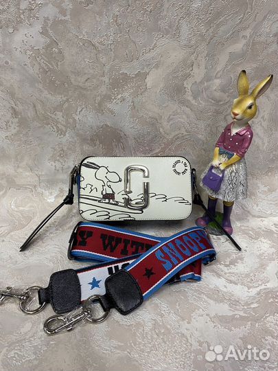 Сумка Marc Jacobs snapshot Snoopy кожаная