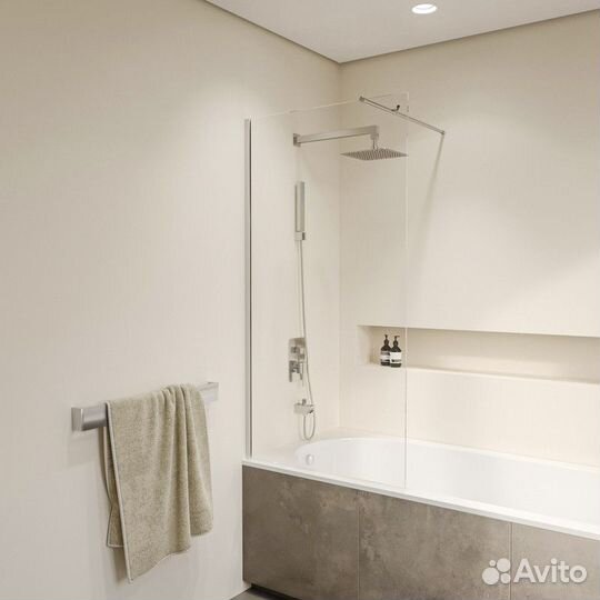 Шторка на ванную стеклянная