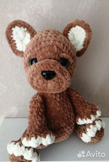 Вязаные игрушки собака