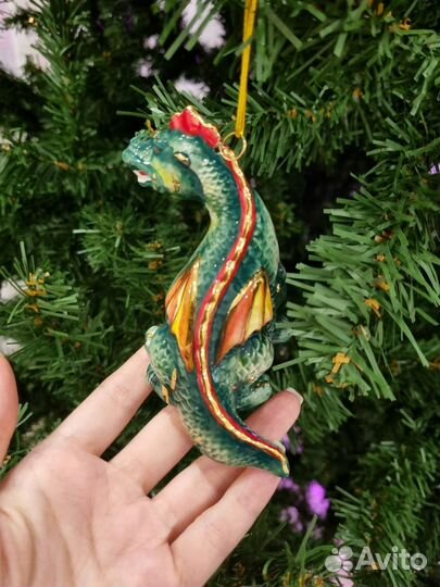 Елочная игрушка лефортовский фарфор дракончик