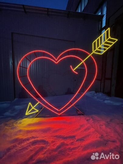 Светодиодное сердце. Световая фигура
