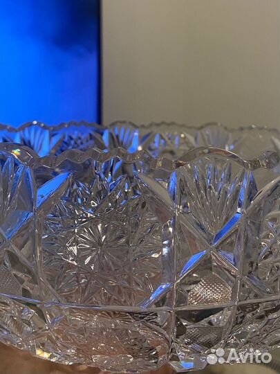 Фруктовница хрустальная