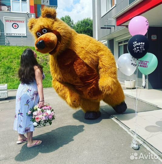 Мишка белый, панда, Коричневый Мишка с Машей