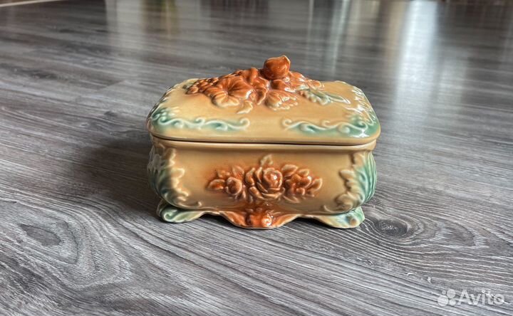 Шкатулка керамика майолика СССР / Винтаж