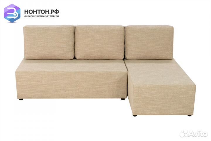 Диван угловой еврокнижка Комо светло-бежевый