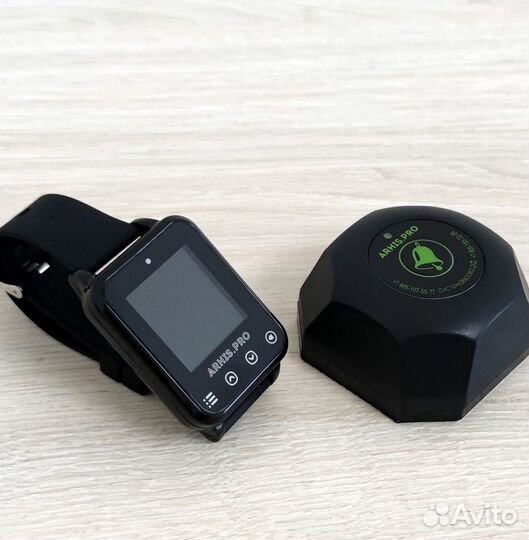 Кнопка вызова официанта модель Бургер и часы Элит