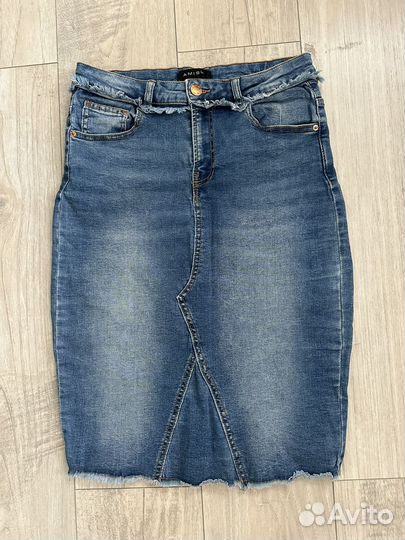 Юбка джинсовая размер 46