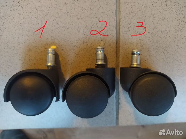 Колесики для офисного кресла 3 вида