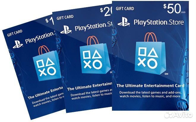 Карты пополнения psn Ps store (PlayStation)