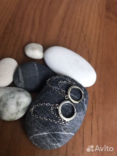 Серебряные серьги новые