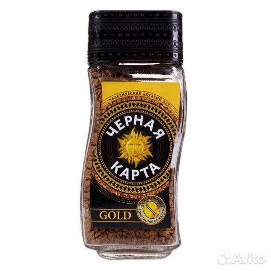 Кофе Чёрная Карта Gold 47,5г Штраус