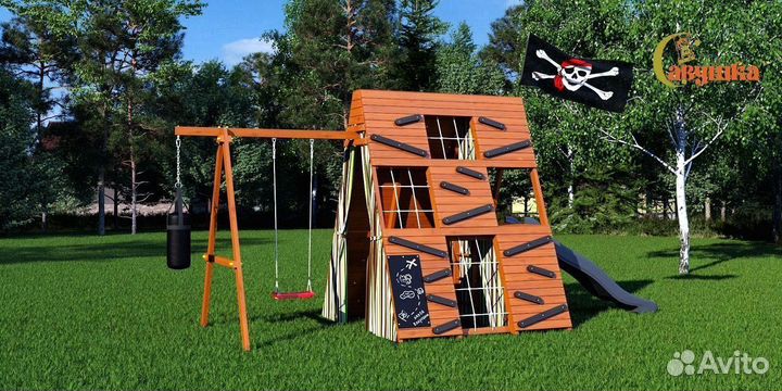 Спортивный комплекс баскетбольное кольцо горка